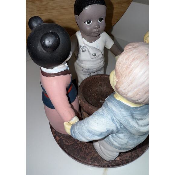 Vintage Penco 1999 Children Of The World Ceramic Painted Votive Candle Holder - Picture 8 of 8